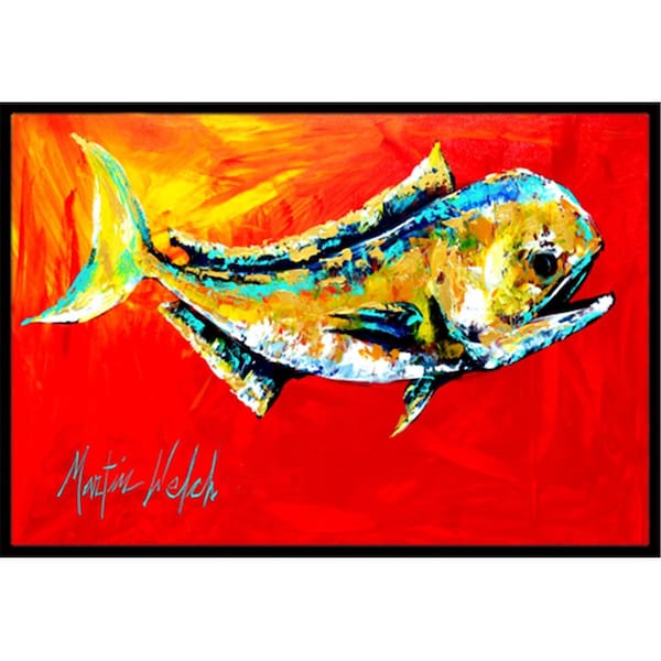 Carolines Treasures 18 x 27 In. Danny Dolphin Fish Indoor or Outdoor Mat MW1156MAT - main
